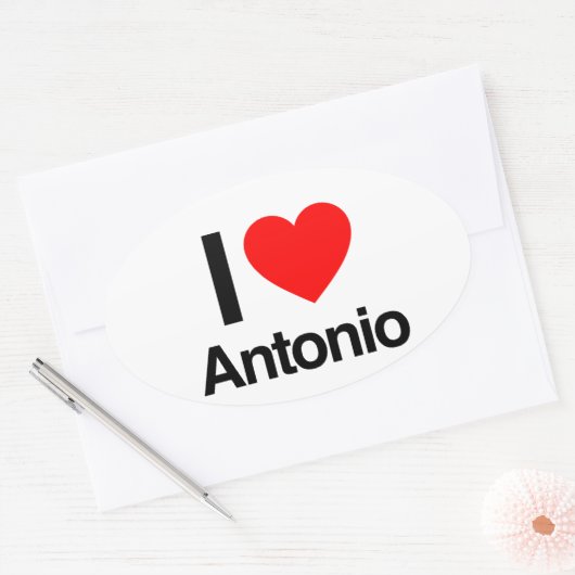 ik hou van antonio ovale sticker (Envelop)