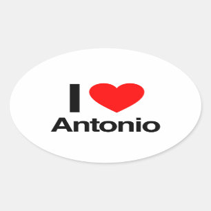 ik hou van antonio ovale sticker