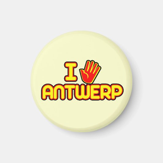Ik hou van Antwerpen (hand) Magneet (Voorkant)