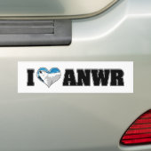 Ik hou van ANWR Bumpersticker (Op auto)
