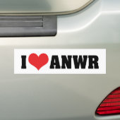 Ik hou van ANWR Bumpersticker (Op auto)