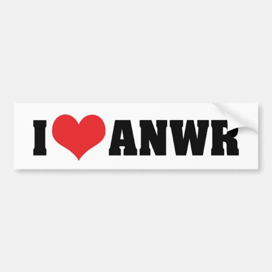 Ik hou van ANWR Bumpersticker (Voorkant)