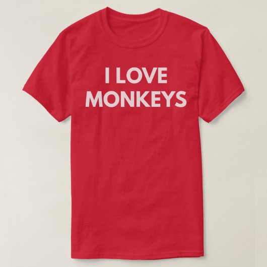 Ik hou van apen - 1 t-shirt (Design voorkant)