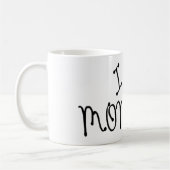 Ik hou van apen, leuke handgeschreven typografie koffiemok (Links)