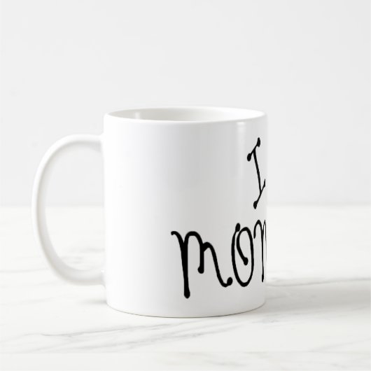 Ik hou van apen, leuke handgeschreven typografie koffiemok (Links)
