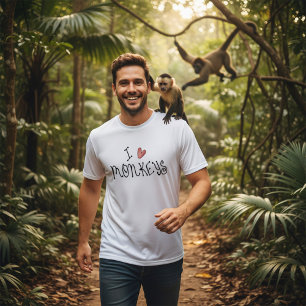 Ik Hou Van Apen Malle Handgeschreven Typografie T-shirt