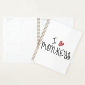 Ik hou van apen Schattigee handgeschreven typograf Planner (Display)