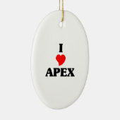 Ik hou van Apex Keramisch Ornament (Rechts)