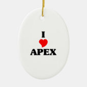 Ik hou van Apex Keramisch Ornament (Voorkant)