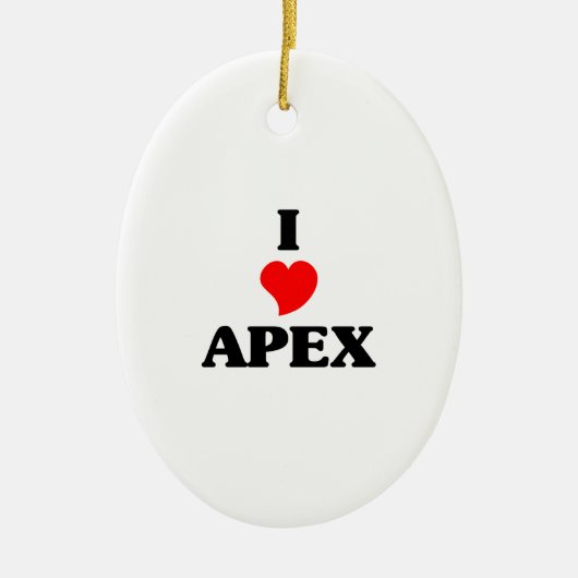 Ik hou van Apex Keramisch Ornament (Voorkant)