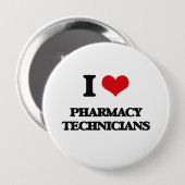 Ik hou van apothekers ronde button 4,0 cm (Voorkant /achterkant)