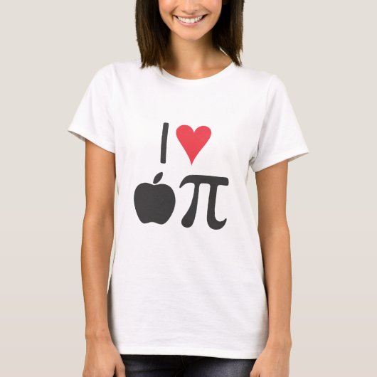 Ik hou van appel pi t-shirt (Voorkant)