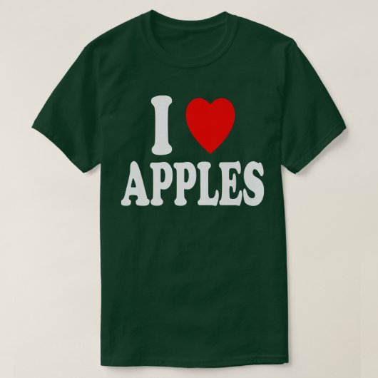 Ik hou van appels, Herfst in de herfst van de frui T-shirt (Design voorkant)