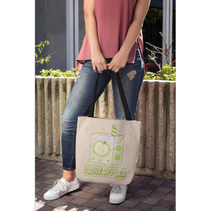 Ik hou van appels - Kawaii Juice Box Design Tote Bag