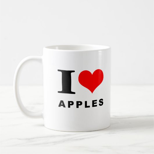 Ik hou van appels koffiemok (Links)