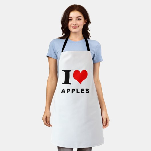 Ik hou van appels schort (Gedragen)