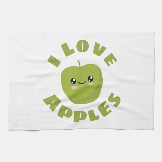 Ik hou van appels theedoek (Horizontaal)
