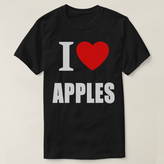 Ik hou van appels voor mannen en studenten Vegetar T-shirt (Design voorkant)
