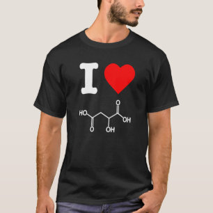 Ik hou van appelzuur exfoliate huidverzorging chem t-shirt