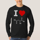 Ik hou van appelzuur exfoliate huidverzorging chem t-shirt (Voorkant)