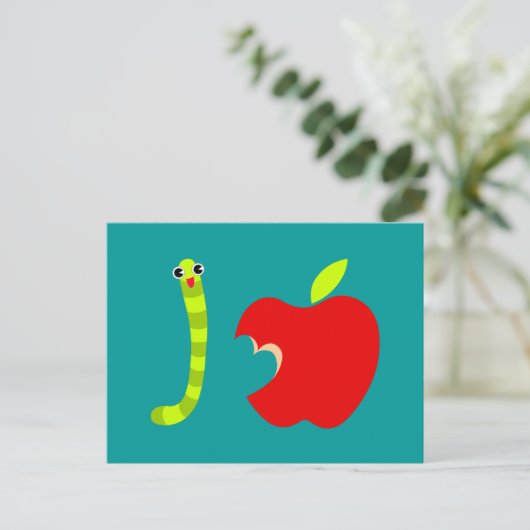 Ik hou van Apple Briefkaart (Staand voorkant)