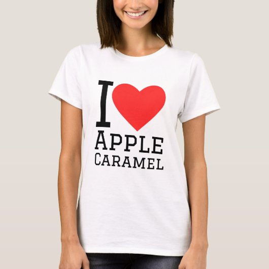 Ik hou van Apple karamel T-shirt (Voorkant)