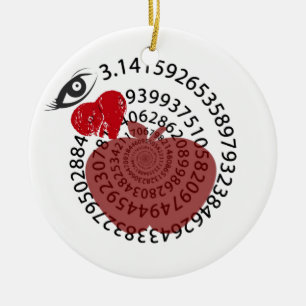 Ik hou van Apple "Pi" Pie Wiskunde Lovers! Keramisch Ornament