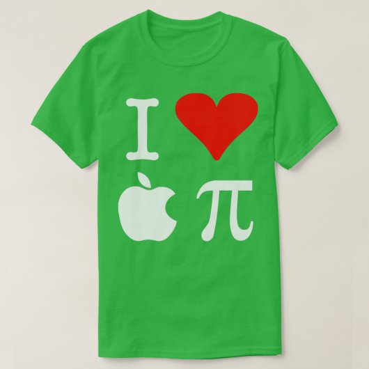 Ik hou van Apple Pi T-shirt (Design voorkant)