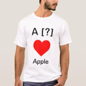 Ik hou van Apple T-shirt (Voorkant)