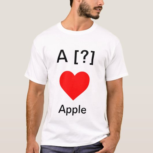 Ik hou van Apple T-shirt (Voorkant)