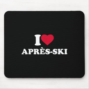 Ik hou van après-ski in het hart après-ski liefheb muismat
