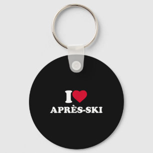 Ik hou van après-ski in het hart après-ski liefheb sleutelhanger