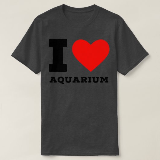 ik hou van aquarium t-shirt (Design voorkant)