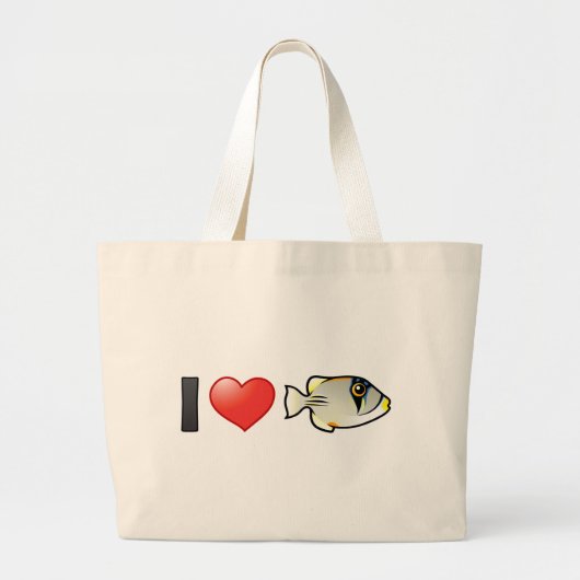 Ik hou van Arabische Picassofish Grote Tote Bag (Voorkant)