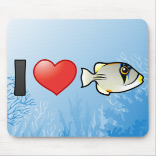 Ik hou van Arabische Picassofish Muismat