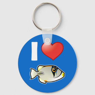 Ik hou van Arabische Picassofish Sleutelhanger
