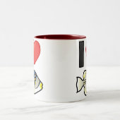 Ik hou van Arabische Picassofish Tweekleurige Koffiemok (Center)