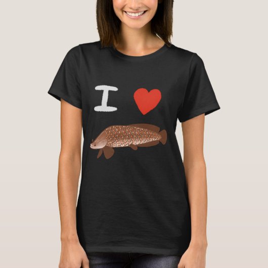 Ik hou van arapaima t-shirt (Voorkant)