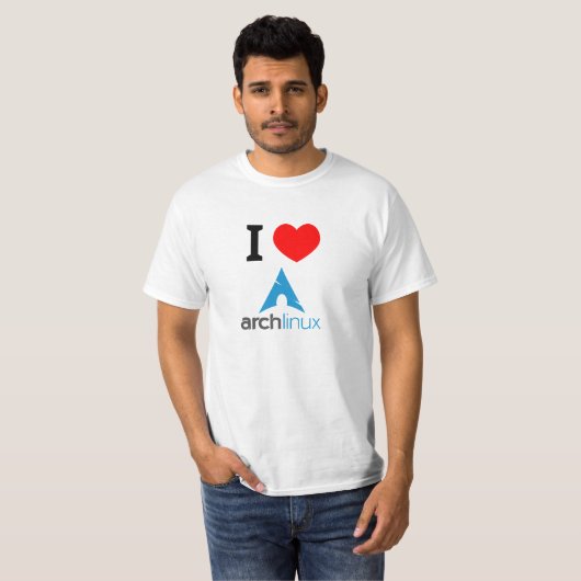 Ik hou van ArchLinux T-shirt (Voorkant volledig)
