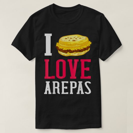 Ik hou van Arepas Gift Venezuela T-shirt (Design voorkant)