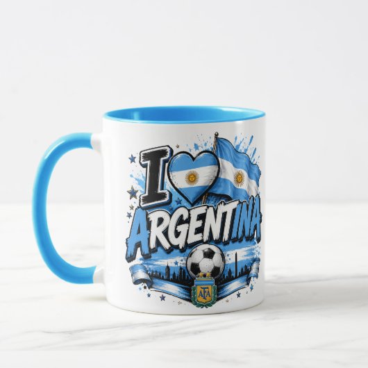 Ik hou van Argentijns voetbalontwerp | Argentinië Mok (Links)