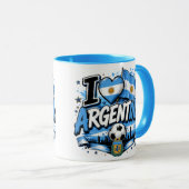 Ik hou van Argentijns voetbalontwerp | Argentinië Mok (Voorkant rechts)