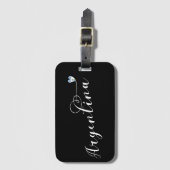 Ik hou van Argentinië, Argentijnse vlag hart Bagagelabel (Voorkant (verticaal))