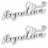 Ik hou van Argentinië, Argentijnse vlag hart Sticker (Voorkant)