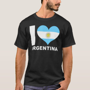 Ik hou van Argentinië Hart Vlag Argentinië T-shirt