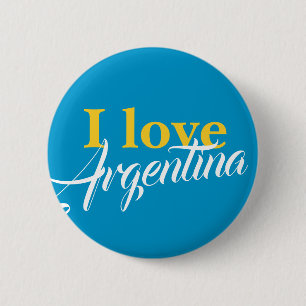 Ik hou van Argentinië Ronde Button 5,7 Cm