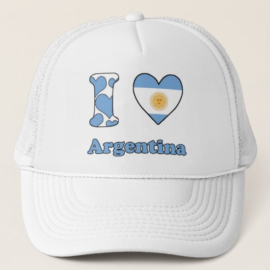 Ik hou van Argentinië Trucker Pet (Voorkant)