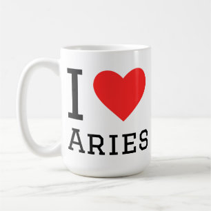 Ik hou van aries koffiemok