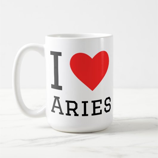 Ik hou van aries koffiemok (Links)