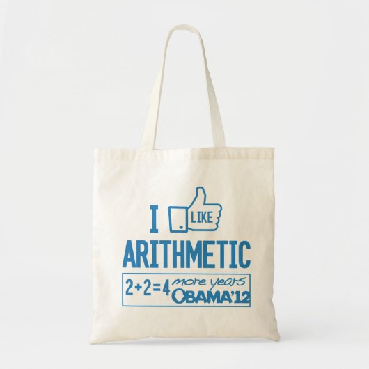 Ik hou van Arithmetic - Pro-Obama Canvas tas (Voorkant)